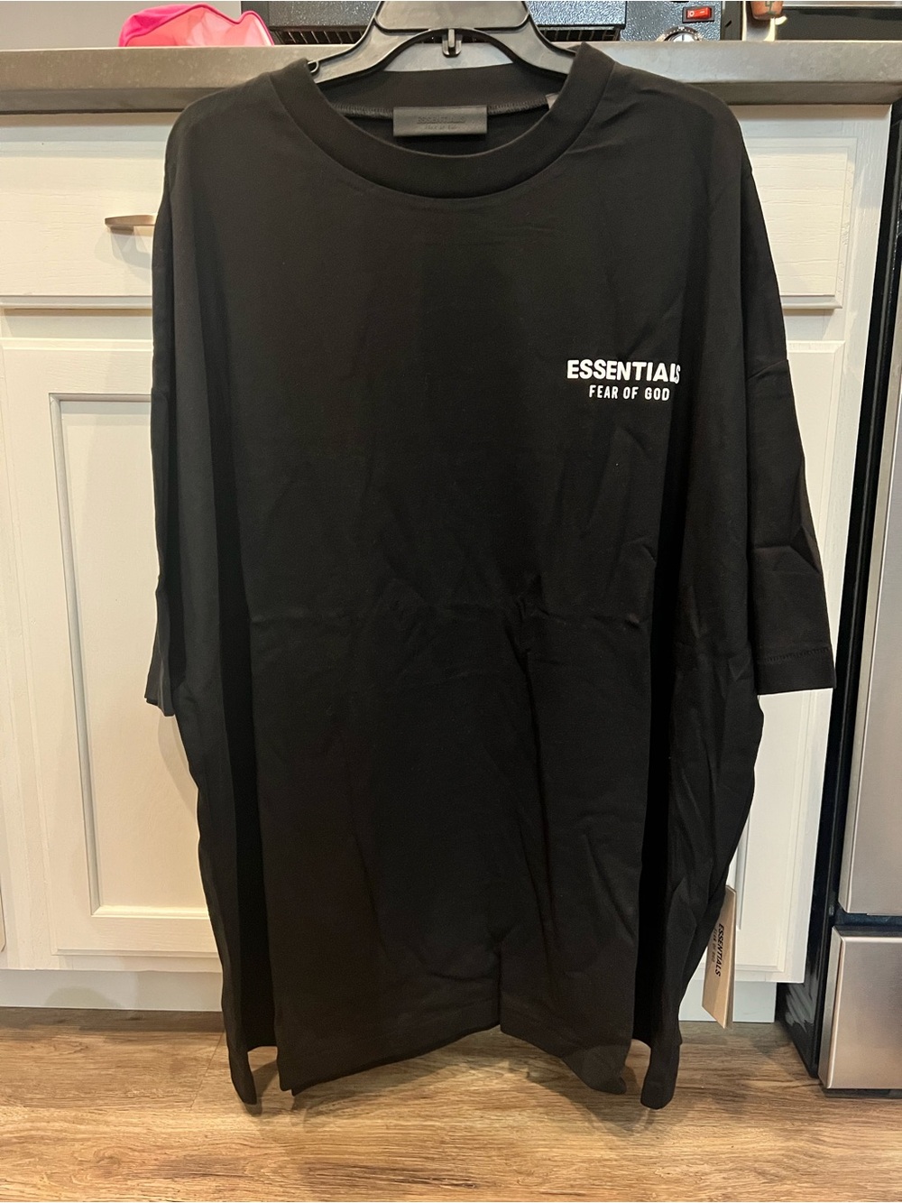 Fear of God Essentials Black Short Sleeve Logo Tee